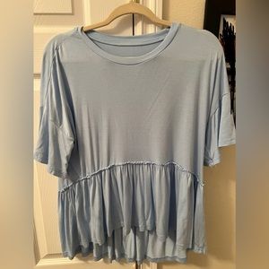 Light blue High-low top. Size L